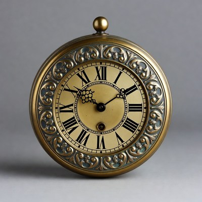 Vintage Pocket Watch with Roman Numerals