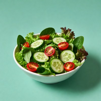 Fresh salad with cucumbers and tomatoes