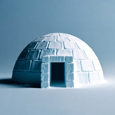 Igloo with open entrance