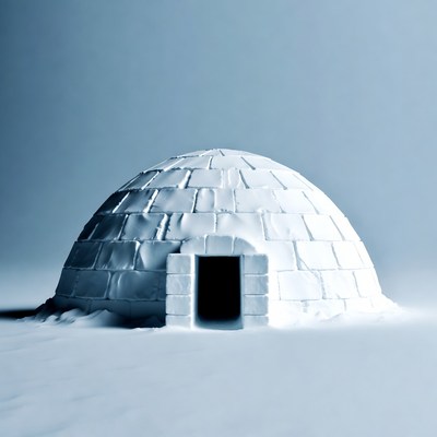Igloo with open entrance