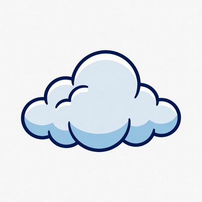Fluffy Cartoon Cloud Illustration