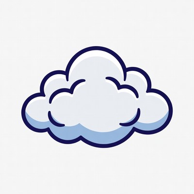 Fluffy Cartoon Cloud