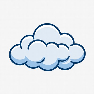 Fluffy Cartoon Cloud