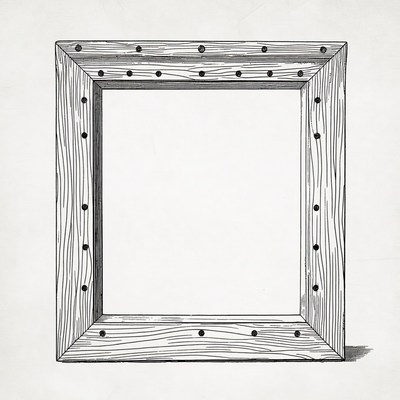 Wooden Picture Frame Illustration