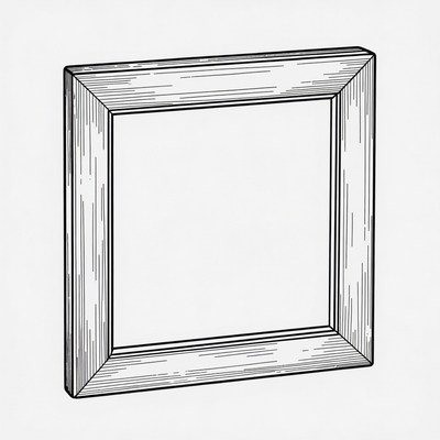 Wooden Picture Frame Illustration