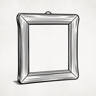 Wooden Picture Frame Illustration