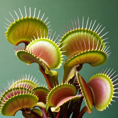 Vibrant Venus Flytrap Plant Cluster