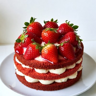 Strawberry Red Velvet Cake