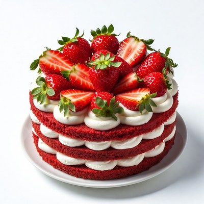 Strawberry Red Velvet Cake