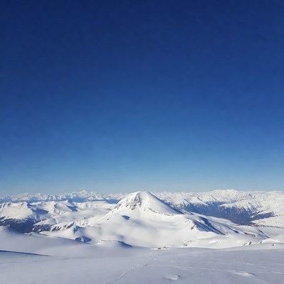 Snowy Mountain Peak in Alps