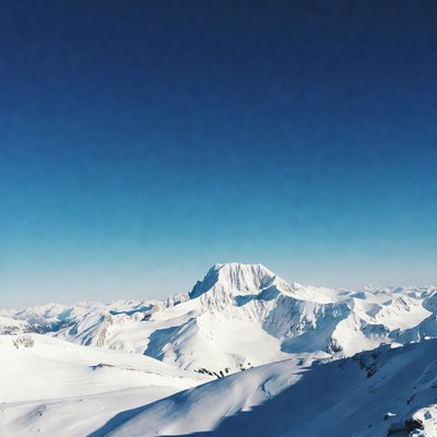 Snowy Mountain Peak Landscape