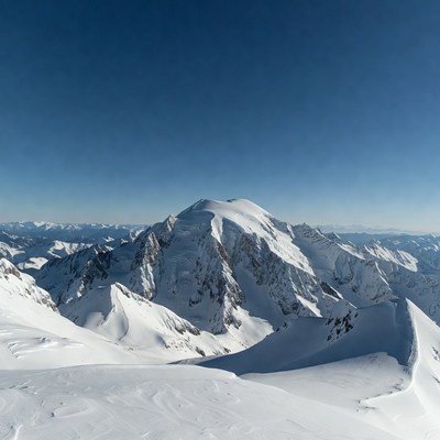 Mont Blanc Snowy Peak Panorama