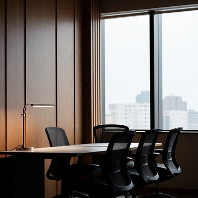 Empty Modern Office Meeting Room