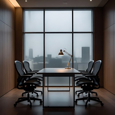 Empty Modern Office Meeting Room