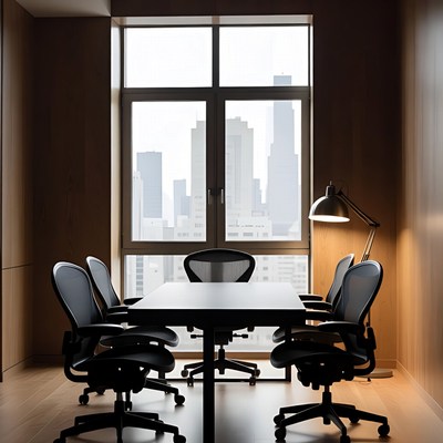Empty Modern Office Meeting Room