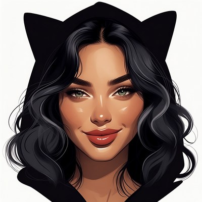 Woman in cat ear hoodie