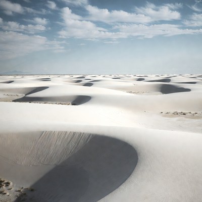 White Sand Dunes Landscape