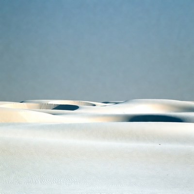 Smooth White Sand Dunes Landscape