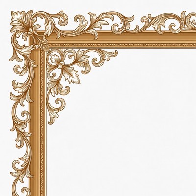 Ornate Golden Frame Border