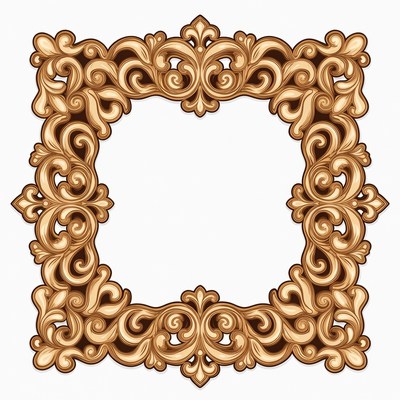 Ornate Golden Vector Frame