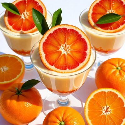 Blood Orange Dessert Glasses