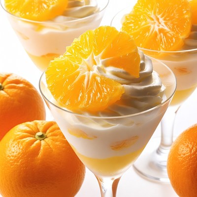 Orange Dessert with Whipped Cream