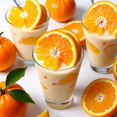 Orange Cream Dessert Glasses