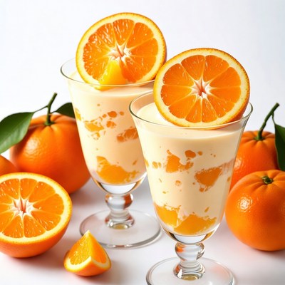 Orange Smoothies with Fresh Orange Slices
