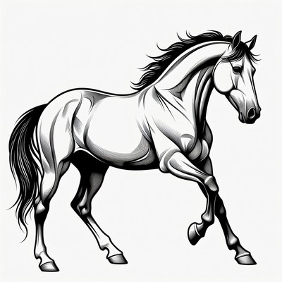 Galloping Horse Illustration