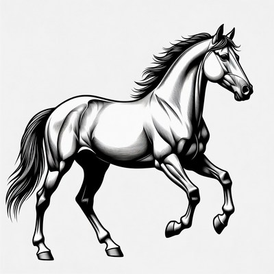 Galloping Horse Illustration