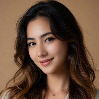 Beautiful Asian woman smiling portrait