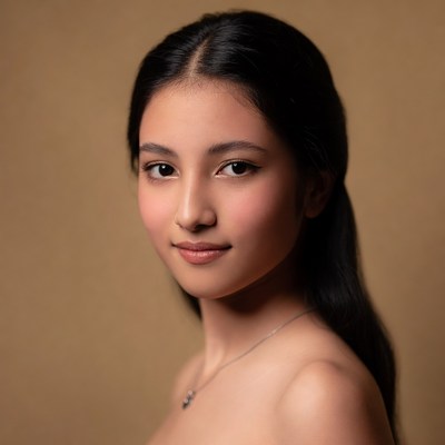 Asian girl with long black hair