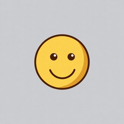 Smiling Yellow Emoji Face