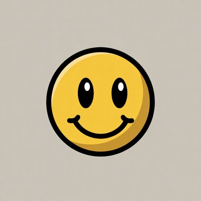 Smiling Yellow Emoticon Face