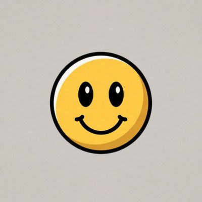 Smiling Yellow Emoji Face