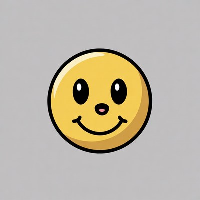 Smiling Yellow Cartoon Emoji