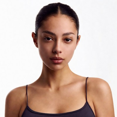 Beautiful woman in black camisole