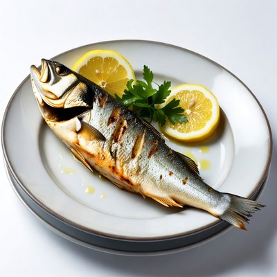 Grilled Sea Bass with Lemon