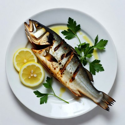 Grilled Sea Bass with Lemon and Parsley