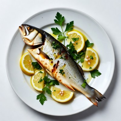 Grilled Sea Bass with Lemon and Parsley