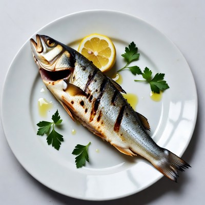 Grilled Sea Bass with Lemon