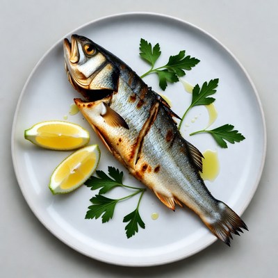 Grilled Sea Bass with Lemon and Parsley