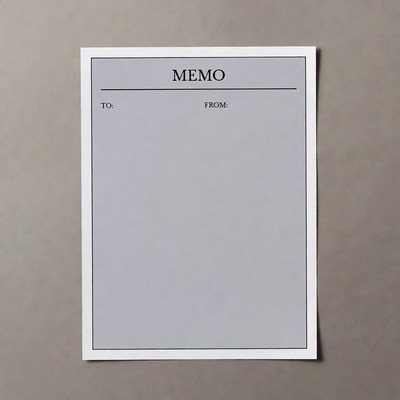 Blank Office Memo Form