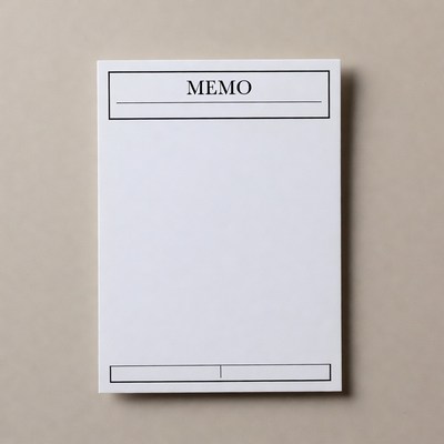 Blank Memo Pad Template