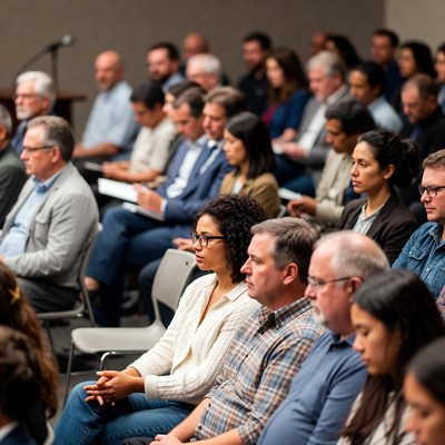 Diverse audience at conference