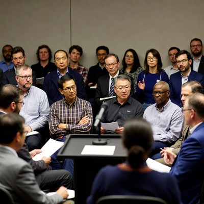 Diverse group in business meeting