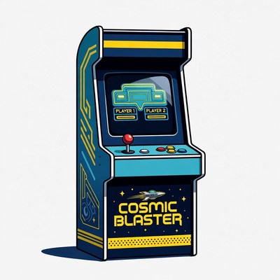 Cosmic Blaster Arcade Game Machine