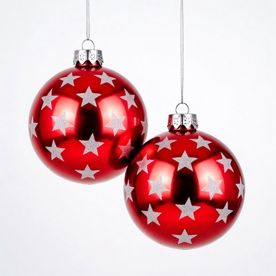 Red Star Christmas Ornaments Hanging