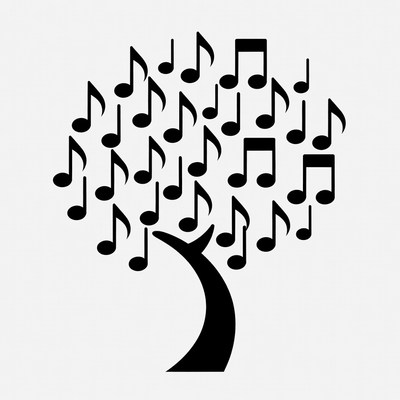 Music Note Tree Illustration
