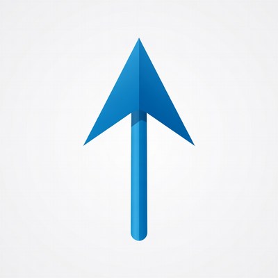 Blue upward arrow icon